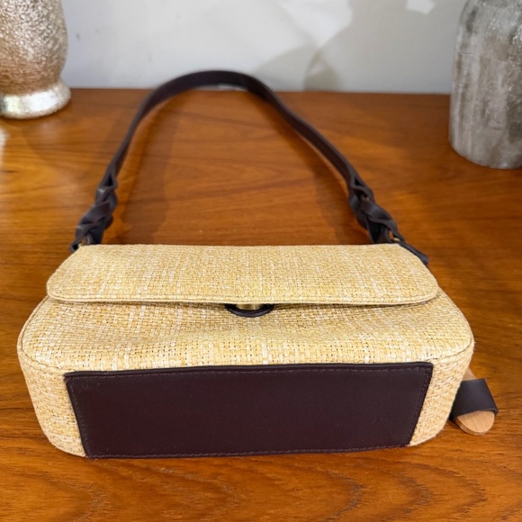 Etienne Aigner Vintage Paper Straw Mini Shoulder Bag Handbag Purse Pochette - Picture 6 of 9